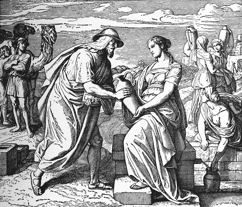 Bilder der Bibel - Elieser wirbt für Isaak um Rebekka