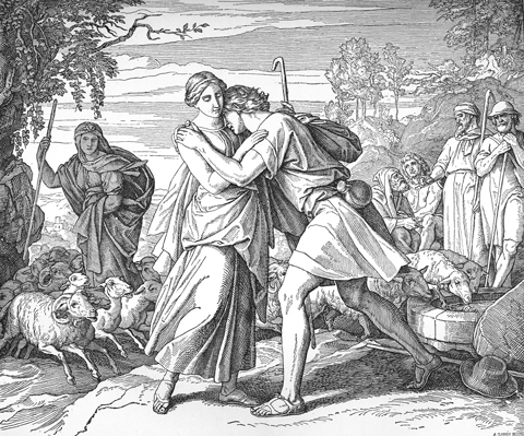 Bilder der Bibel - Jakob und Rahel am Brunnen