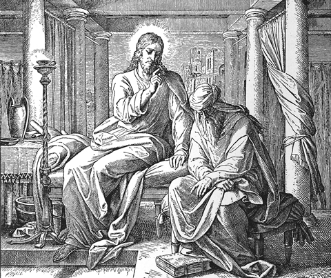 Bilder der Bibel - Jesus mit Nikodemo