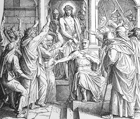 Bilder der Bibel - Das Volk fordert Jesu Blut von Pilato