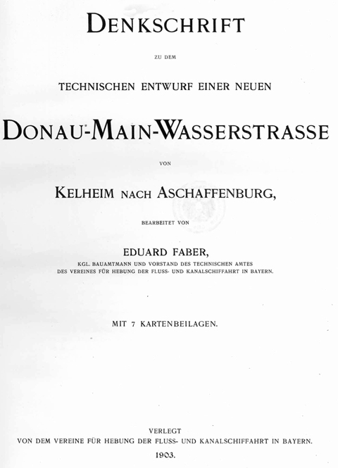 Geschichte - Donau-Main-Wasserstrasse