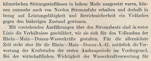 Wasserkräfte Rhein-Main-Donau-Grossschifffahrtsstrasse