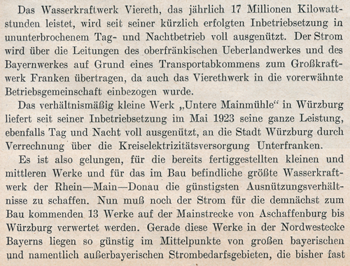 Wasserkräfte Rhein-Main-Donau-Grossschifffahrtsstrasse