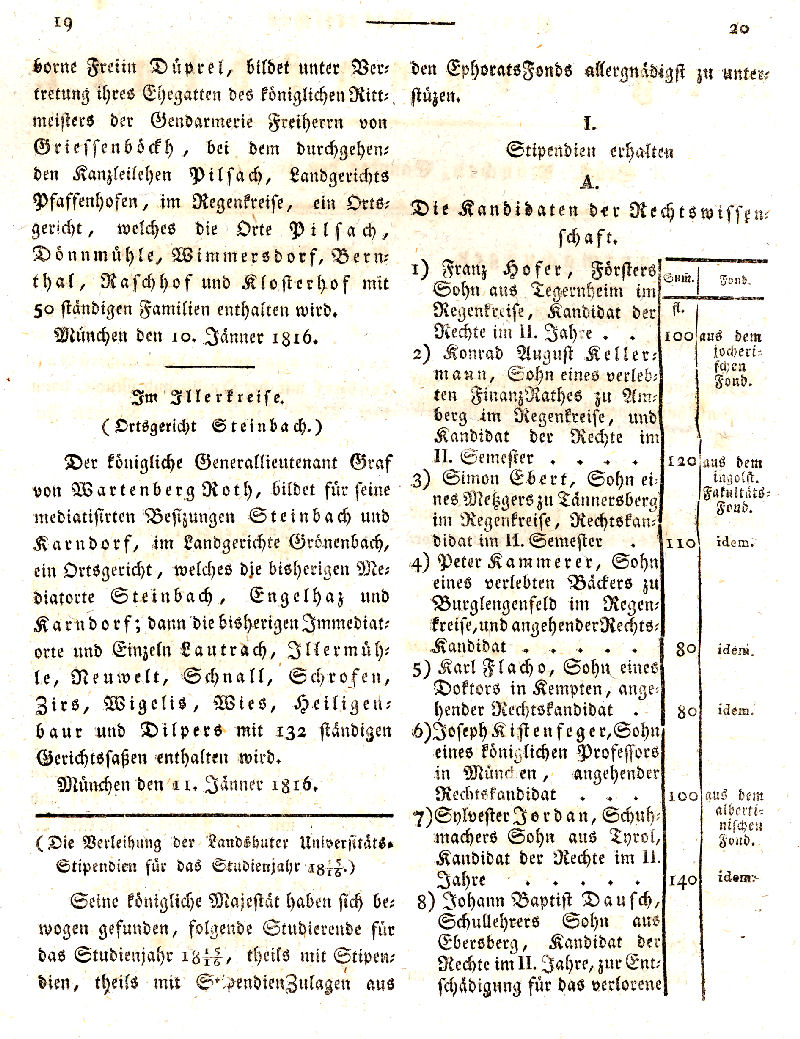 Ludwigskanal - Geschichte - Regierungsblatt