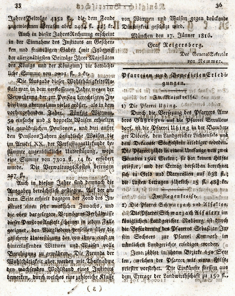 Ludwigskanal - Geschichte - Regierungsblatt