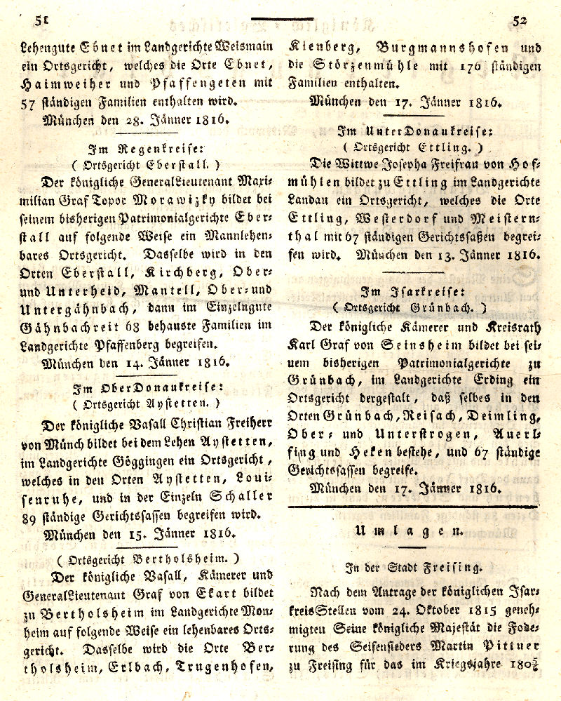 Ludwigskanal - Geschichte - Regierungsblatt