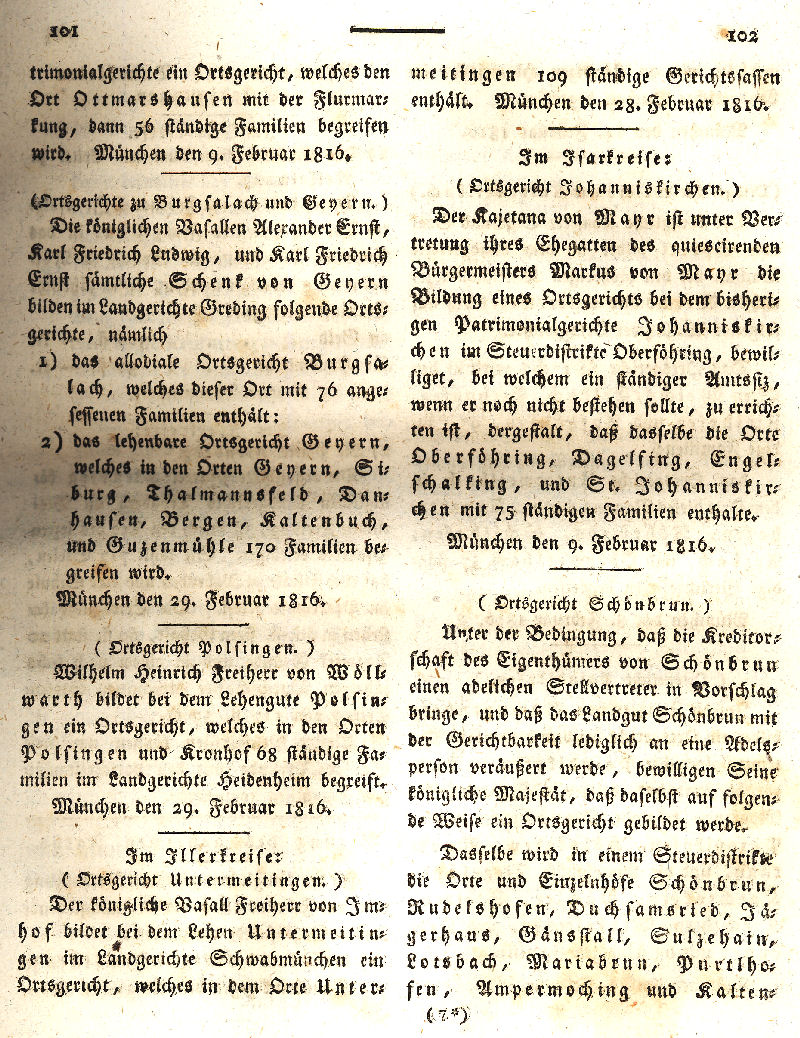 Ludwigskanal - Geschichte - Regierungsblatt