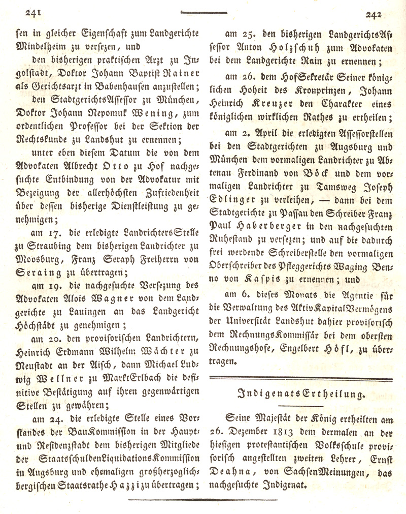 Ludwigskanal - Geschichte - Regierungsblatt