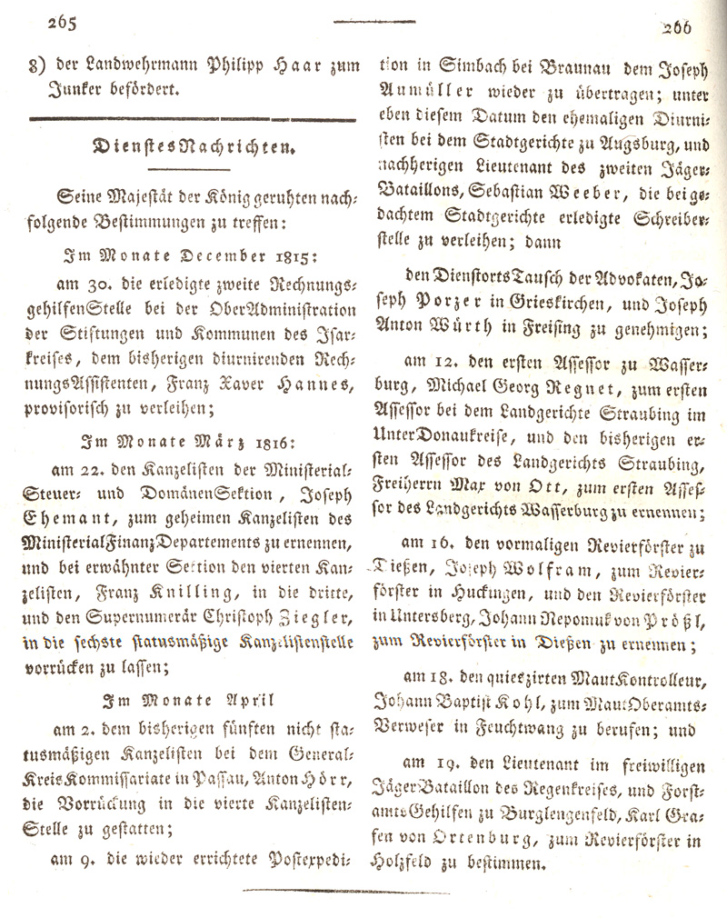 Ludwigskanal - Geschichte - Regierungsblatt