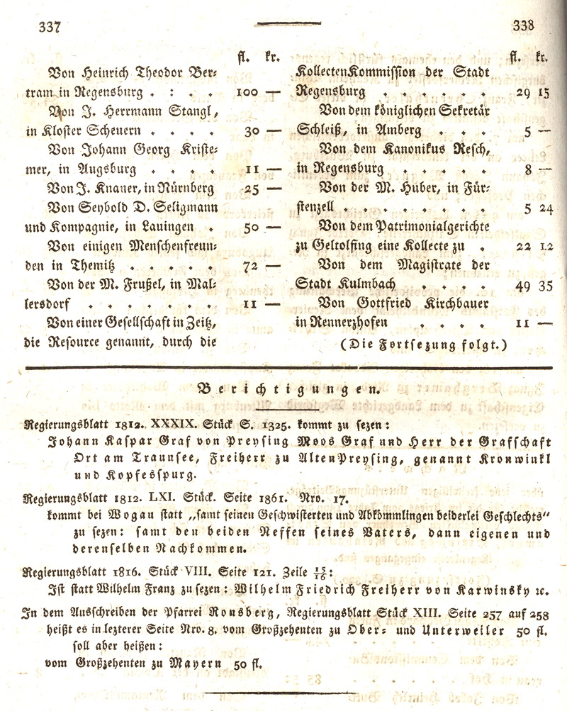 Ludwigskanal - Geschichte - Regierungsblatt