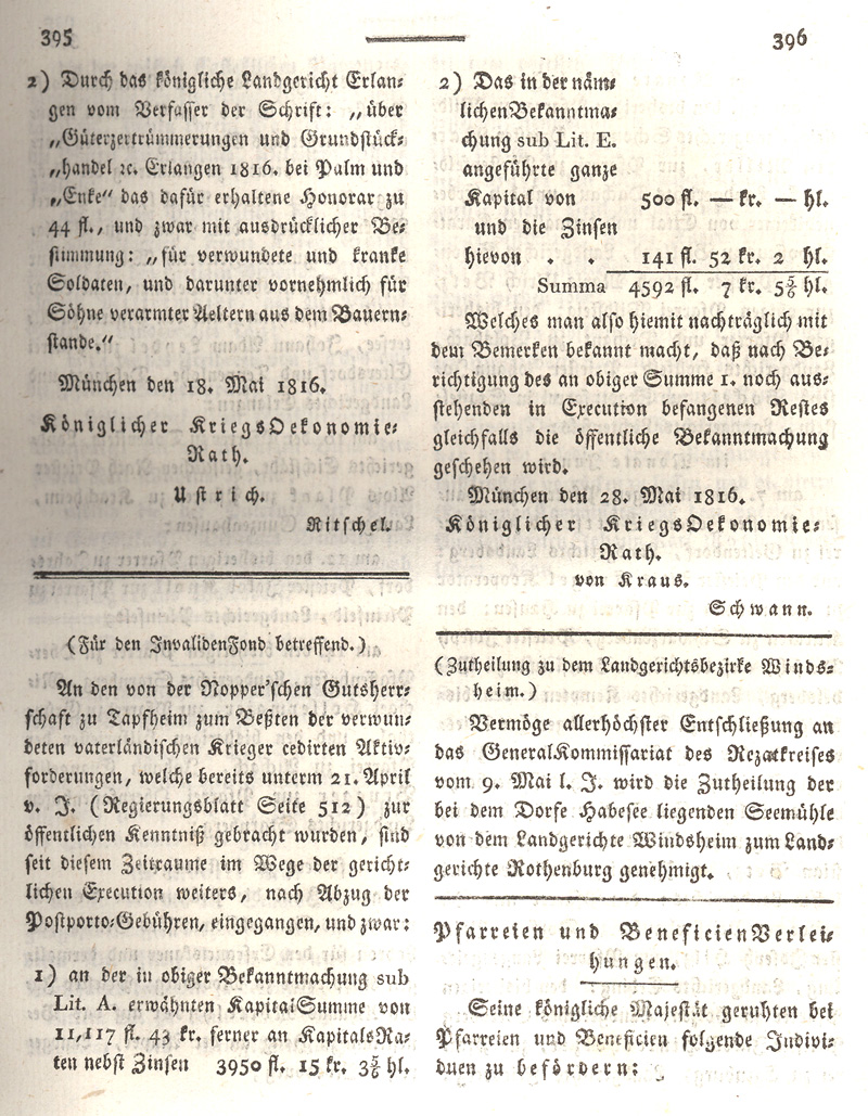 Ludwigskanal - Geschichte - Regierungsblatt