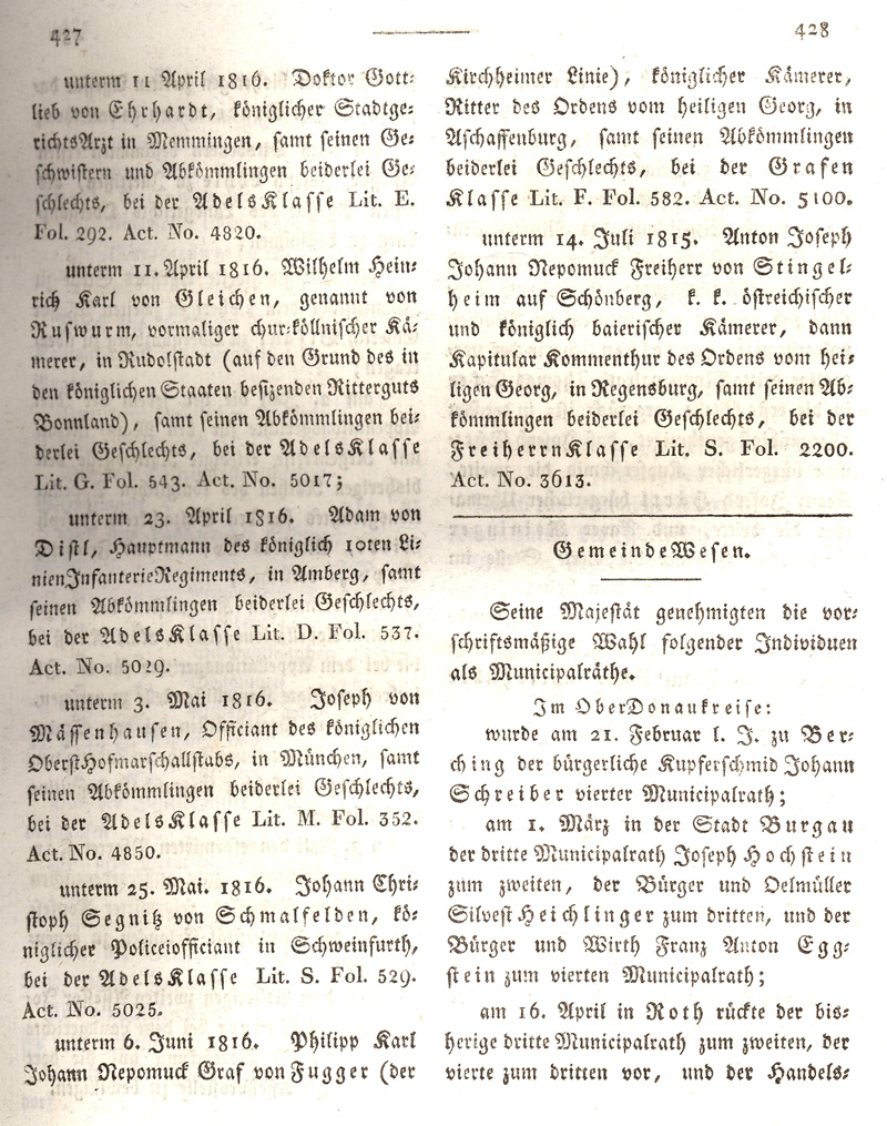 Ludwigskanal - Geschichte - Regierungsblatt