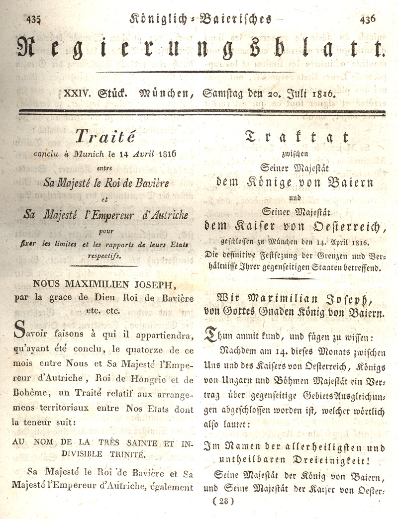 Ludwigskanal - Geschichte - Regierungsblatt