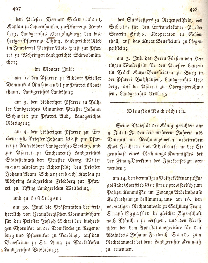 Ludwigskanal - Geschichte - Regierungsblatt