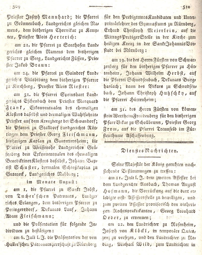 Ludwigskanal - Geschichte - Regierungsblatt