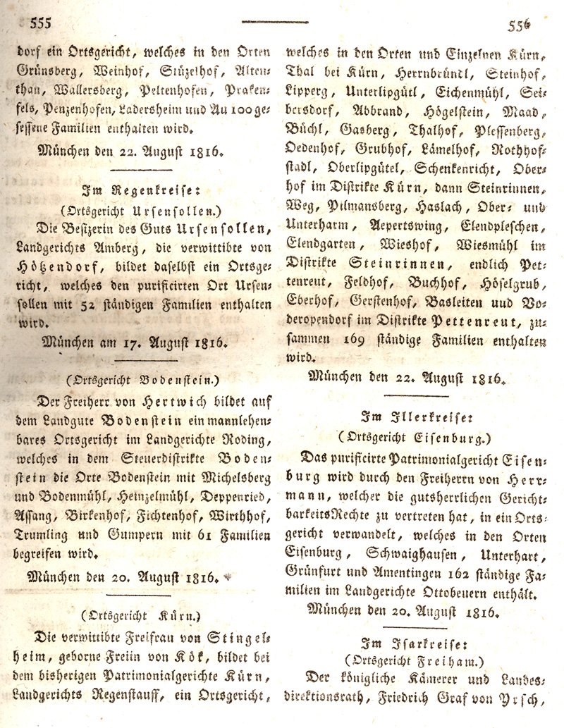 Ludwigskanal - Geschichte - Regierungsblatt