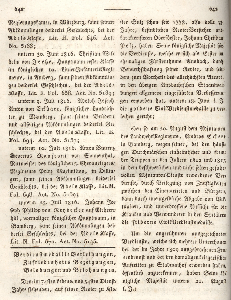 Ludwigskanal - Geschichte - Regierungsblatt