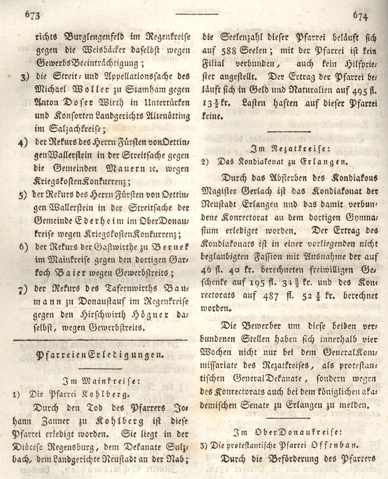 Ludwigskanal - Geschichte - Regierungsblatt