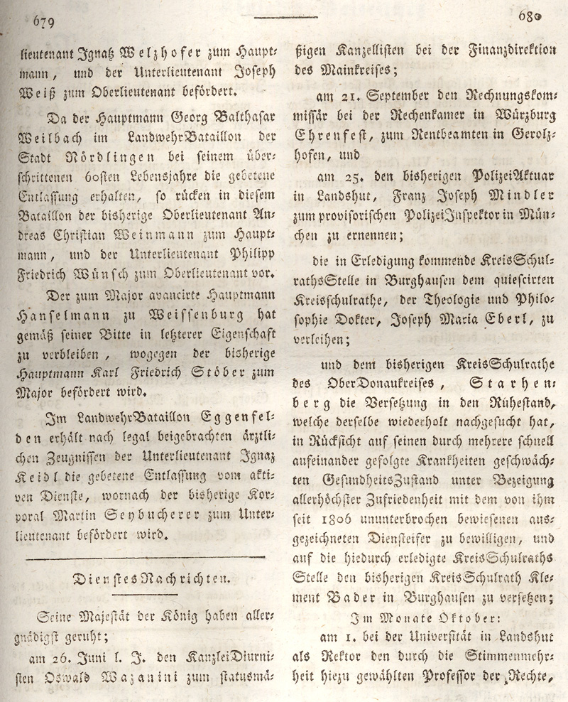 Ludwigskanal - Geschichte - Regierungsblatt