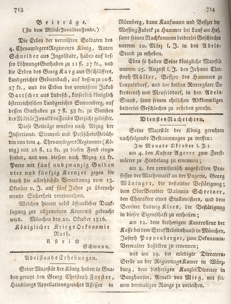 Ludwigskanal - Geschichte - Regierungsblatt