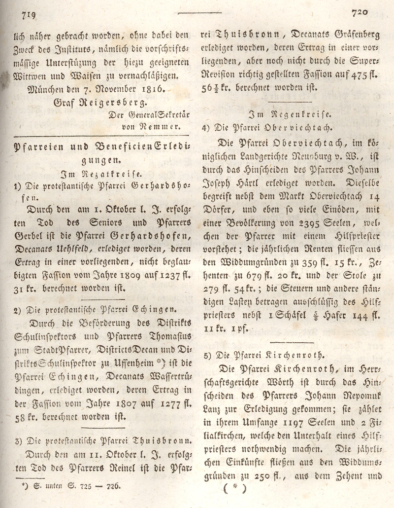 Ludwigskanal - Geschichte - Regierungsblatt