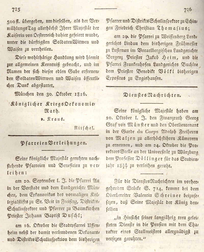 Ludwigskanal - Geschichte - Regierungsblatt