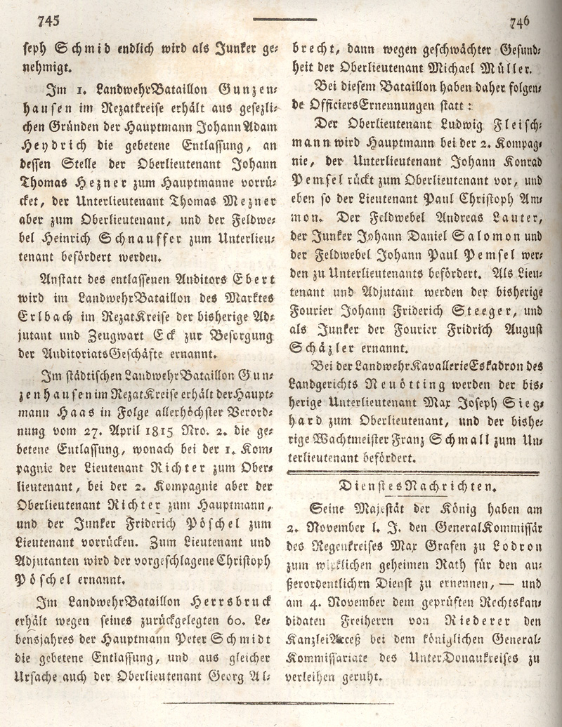 Ludwigskanal - Geschichte - Regierungsblatt