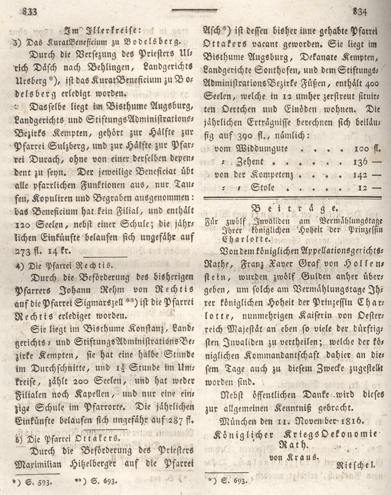 Ludwigskanal - Geschichte - Regierungsblatt