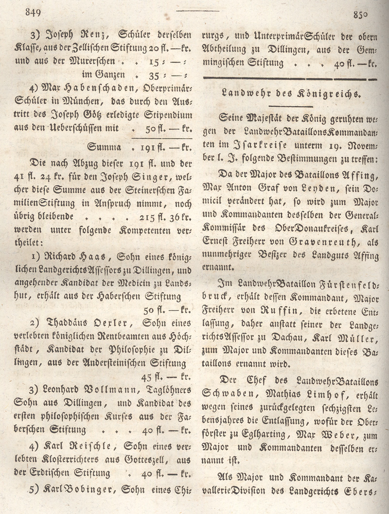 Ludwigskanal - Geschichte - Regierungsblatt