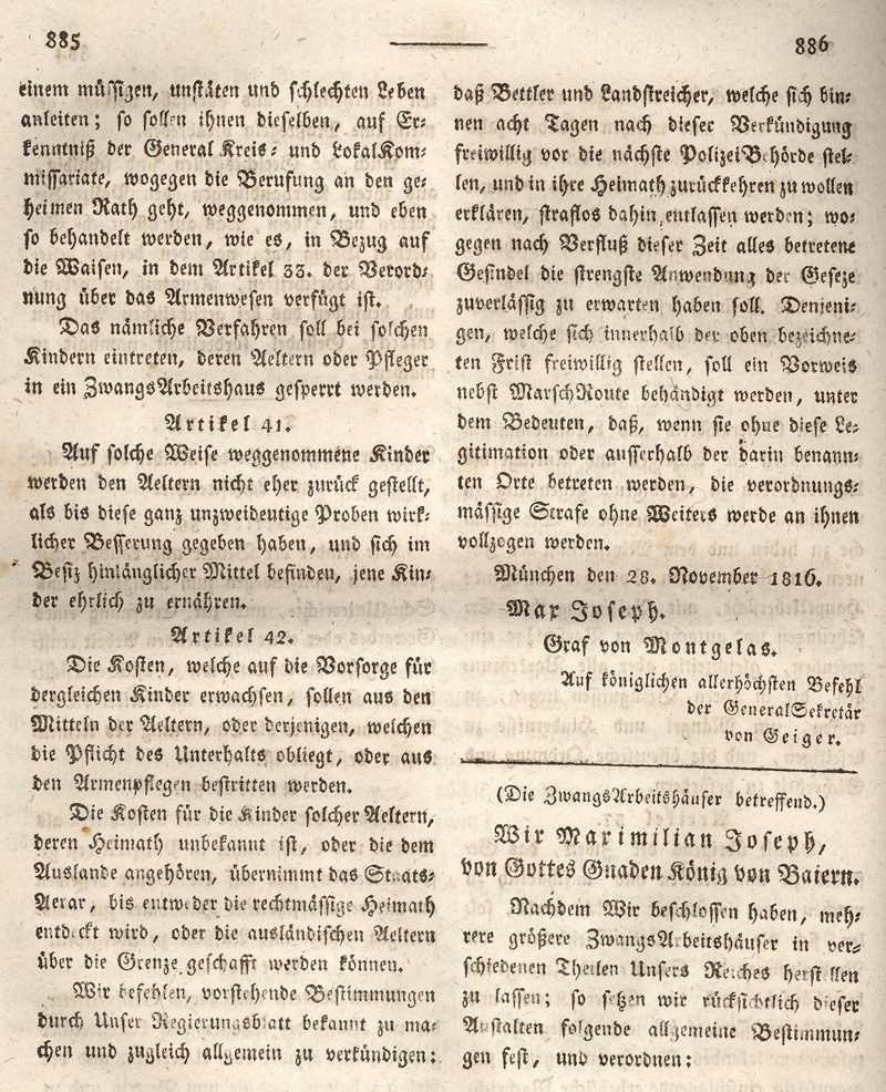 Ludwigskanal - Geschichte - Regierungsblatt