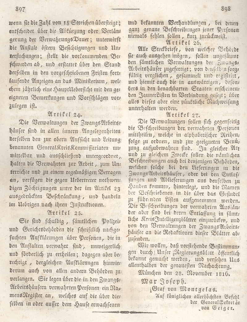 Ludwigskanal - Geschichte - Regierungsblatt