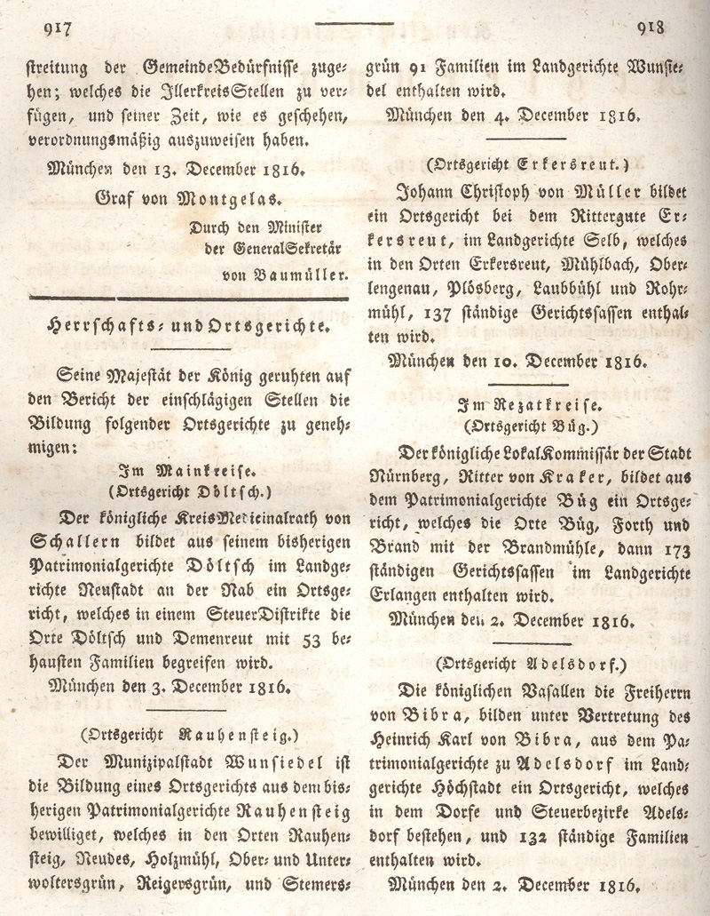 Ludwigskanal - Geschichte - Regierungsblatt