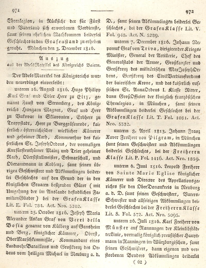 Ludwigskanal - Geschichte - Regierungsblatt