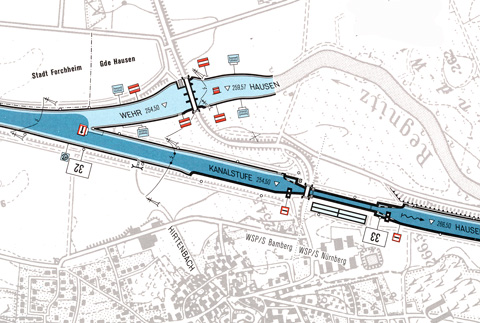 Main-Donau-Kanal - Schleuse Hausen