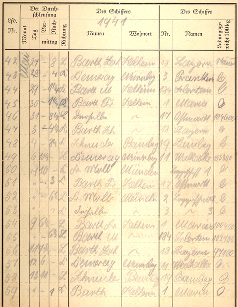 Ludwigskanal Schleuse 66 - Schleusenbuch