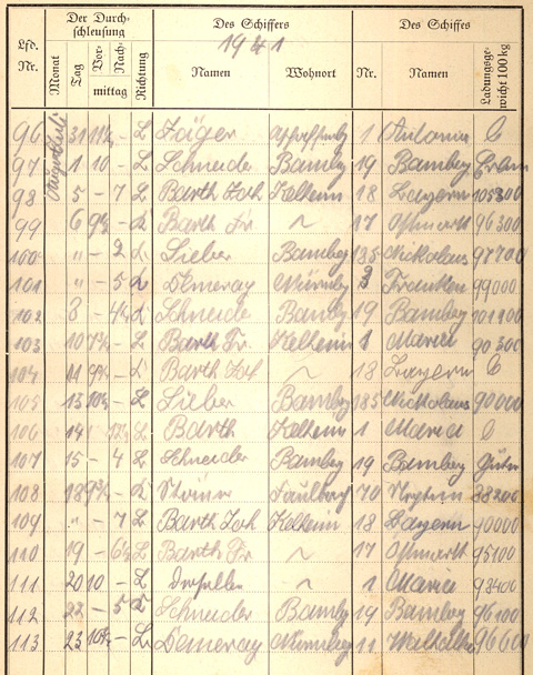 Ludwigskanal Schleuse 66 - Schleusenbuch