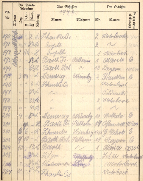 Ludwigskanal Schleuse 66 - Schleusenbuch