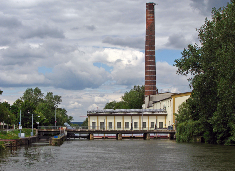 Bamberg - linker Regnitzarm - Schleuse Gaustadt