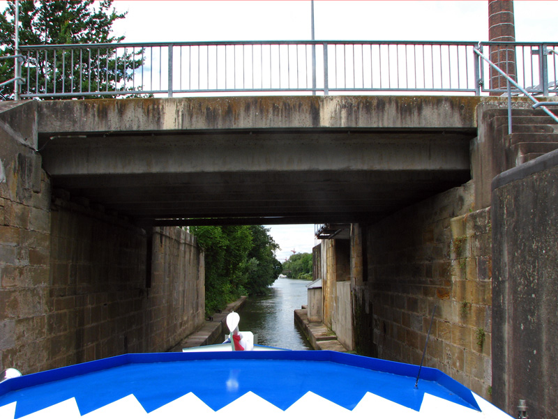 Bamberg - linker Regnitzarm - Schleuse Gaustadt