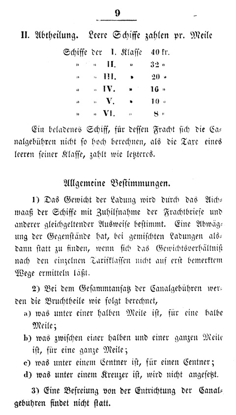 Ludwigskanal - Kanalgebhren