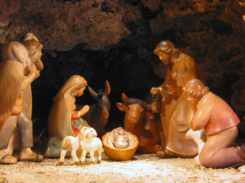 La crèche de la grotte