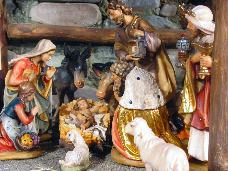 Barn Nativity Scene