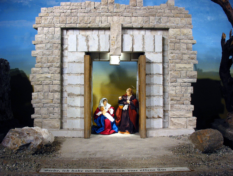 Door Nativity Scene