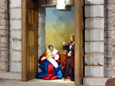 Door Nativity Scene